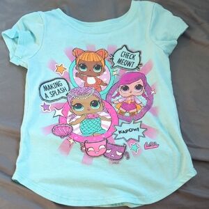 L.O.L. Surprise! Light Blue Graphic Tee with Characters